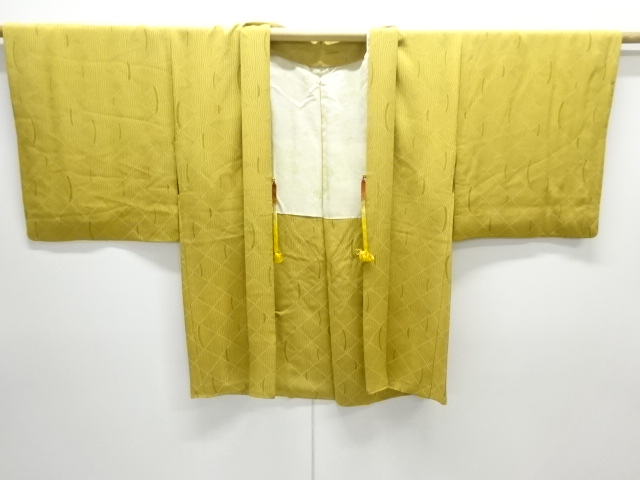  斜め格子に縞模様羽織